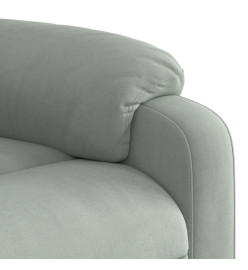 Fauteuil inclinable gris clair velours