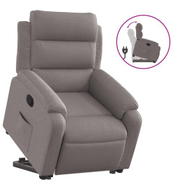 Fauteuil inclinable taupe tissu