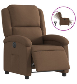 Fauteuil inclinable électrique Marron Tissu