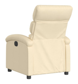 Fauteuil inclinable électrique Crème Tissu