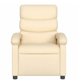 Fauteuil inclinable électrique Crème Tissu