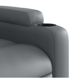 Fauteuil inclinable électrique Gris Similicuir