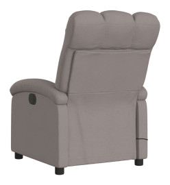 Fauteuil de massage inclinable électrique Taupe Tissu