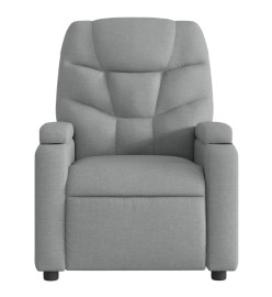 Fauteuil de massage inclinable électrique gris clair tissu