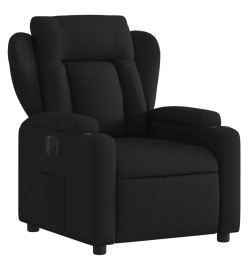 Fauteuil inclinable électrique Noir Tissu