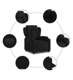 Fauteuil inclinable électrique Noir Tissu