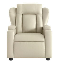 Fauteuil inclinable électrique Crème Similicuir