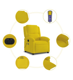 Fauteuil inclinable de massage électrique jaune velours