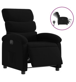 Fauteuil inclinable électrique Noir Tissu