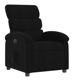 Fauteuil inclinable électrique Noir Tissu