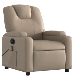 Fauteuil de massage inclinable électrique cappuccino similicuir