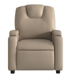 Fauteuil de massage inclinable électrique cappuccino similicuir