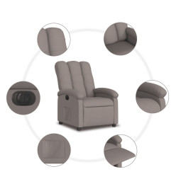 Fauteuil inclinable électrique Taupe Tissu