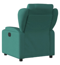 Fauteuil de massage inclinable électrique Vert foncé Tissu