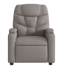 Fauteuil de massage inclinable électrique Taupe Tissu