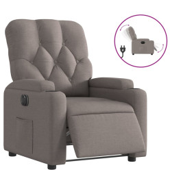 Fauteuil inclinable électrique Taupe Tissu