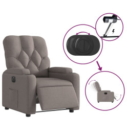 Fauteuil inclinable électrique Taupe Tissu