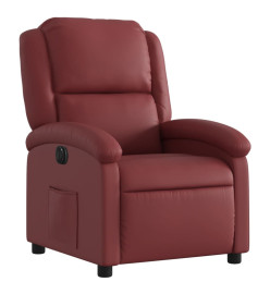 Fauteuil inclinable électrique Rouge bordeaux Similicuir