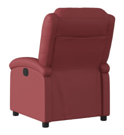 Fauteuil inclinable électrique Rouge bordeaux Similicuir