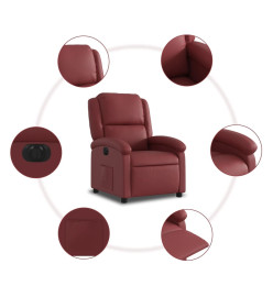 Fauteuil inclinable électrique Rouge bordeaux Similicuir