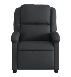 Fauteuil inclinable électrique noir cuir véritable