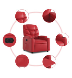 Fauteuil inclinable électrique Rouge Similicuir