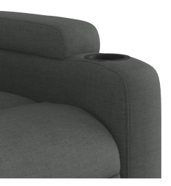 Fauteuil inclinable électrique Gris foncé Tissu