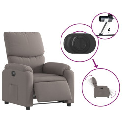 Fauteuil inclinable électrique Taupe Tissu