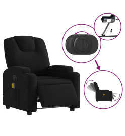 Fauteuil de massage inclinable électrique Noir Tissu