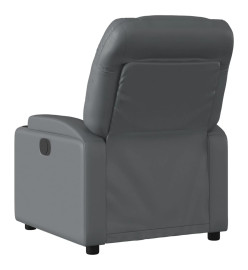 Fauteuil de massage inclinable électrique gris similicuir