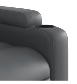 Fauteuil de massage inclinable électrique gris similicuir