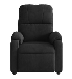 Fauteuil inclinable de massage électrique noir tissu microfibre