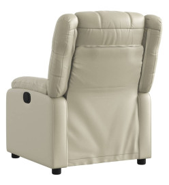 Fauteuil inclinable électrique Crème Similicuir