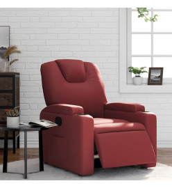 Fauteuil inclinable électrique Rouge bordeaux Similicuir