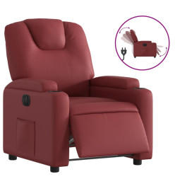 Fauteuil inclinable électrique Rouge bordeaux Similicuir