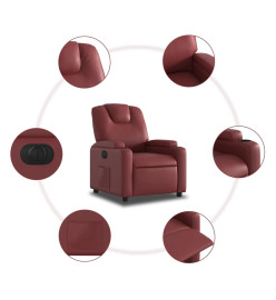 Fauteuil inclinable électrique Rouge bordeaux Similicuir