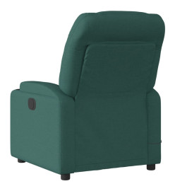 Fauteuil de massage inclinable électrique Vert foncé Tissu