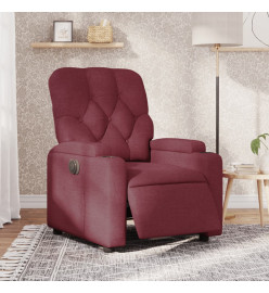 Fauteuil inclinable électrique Rouge bordeaux Tissu