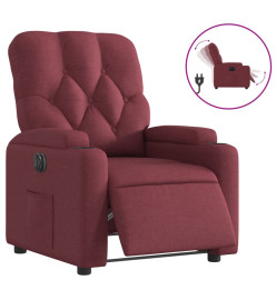 Fauteuil inclinable électrique Rouge bordeaux Tissu