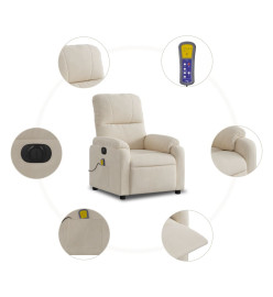 Fauteuil inclinable de massage électrique beige