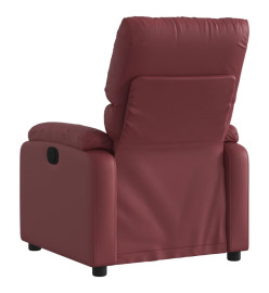 Fauteuil inclinable électrique Rouge bordeaux Similicuir