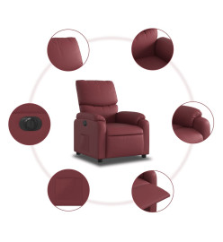 Fauteuil inclinable électrique Rouge bordeaux Similicuir