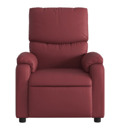 Fauteuil inclinable électrique Rouge bordeaux Similicuir