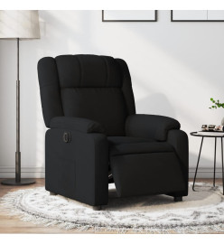 Fauteuil inclinable électrique Noir Tissu