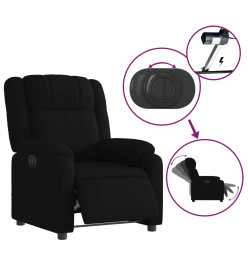 Fauteuil inclinable électrique Noir Tissu