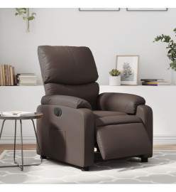 Fauteuil inclinable électrique Marron Similicuir