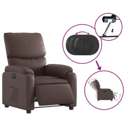 Fauteuil inclinable électrique Marron Similicuir