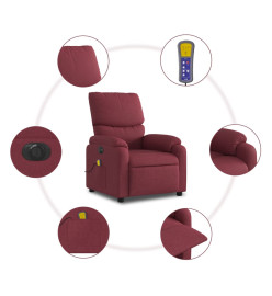 Fauteuil de massage inclinable électrique Rouge bordeaux Tissu