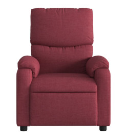 Fauteuil de massage inclinable électrique Rouge bordeaux Tissu