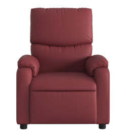 Fauteuil de massage inclinable électrique rouge bordeaux